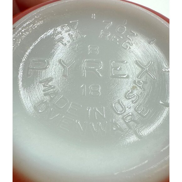 Two Vtg Pyrex #407 7oz Red Square Hostess Ramekin Snack Dish Bowls - Picture 7 of 9